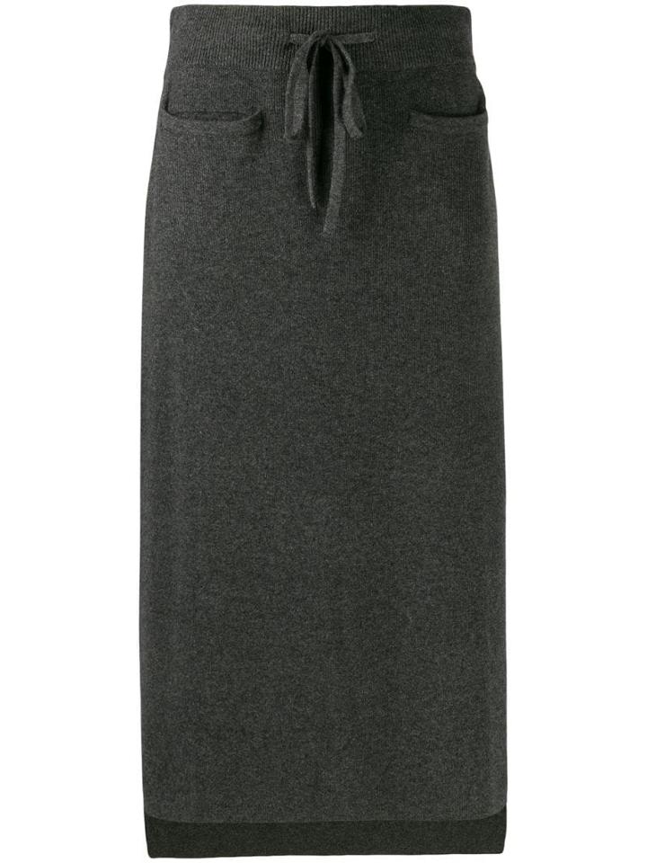 Max & Moi High-waisted Knit Skirt - Grey