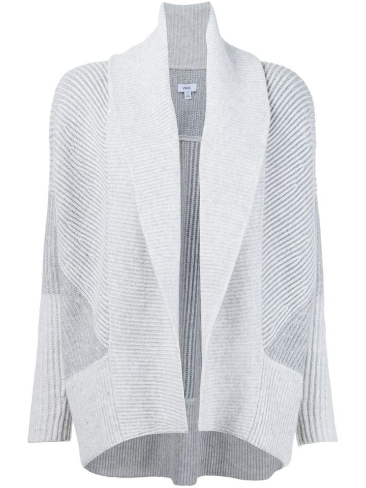Vince Ribbed Cardigan, Women's, Size: Xs, Grey, Cashmere/wool