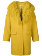 P.a.r.o.s.h. Fur Collar Coat - Yellow & Orange