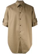 Yang Li - Belted Short Sleeve Shirt - Men - Cotton - 48, Green, Cotton