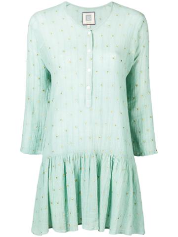 Alicia Bell Glitter Detail Short Dress - Green