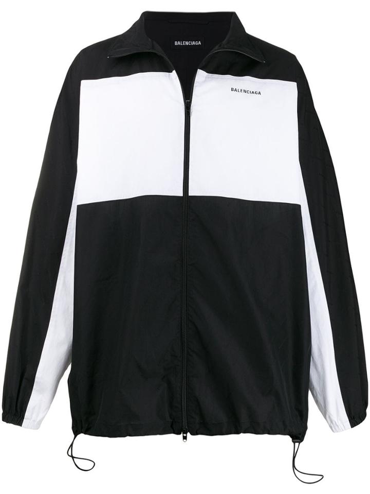 Balenciaga Zip-up Track Jacket - Black