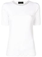 Fabiana Filippi Embellished Neck T-shirt - White