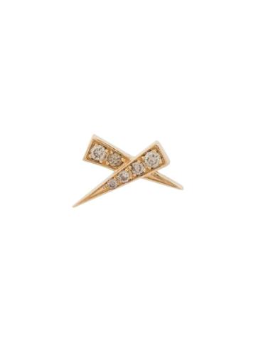 Daou 18kt Yellow Gold Kiss Pave Diamond Earring