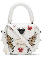 Salar Jewel And Rivet Handbag - White