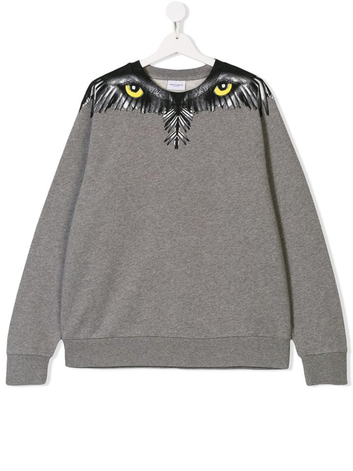 Marcelo Burlon County Of Milan Kids Teen Owl Print Sweatshirt - Grey