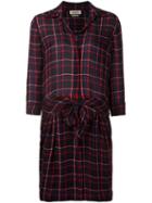 L'agence Checked Belted Shirt Dress