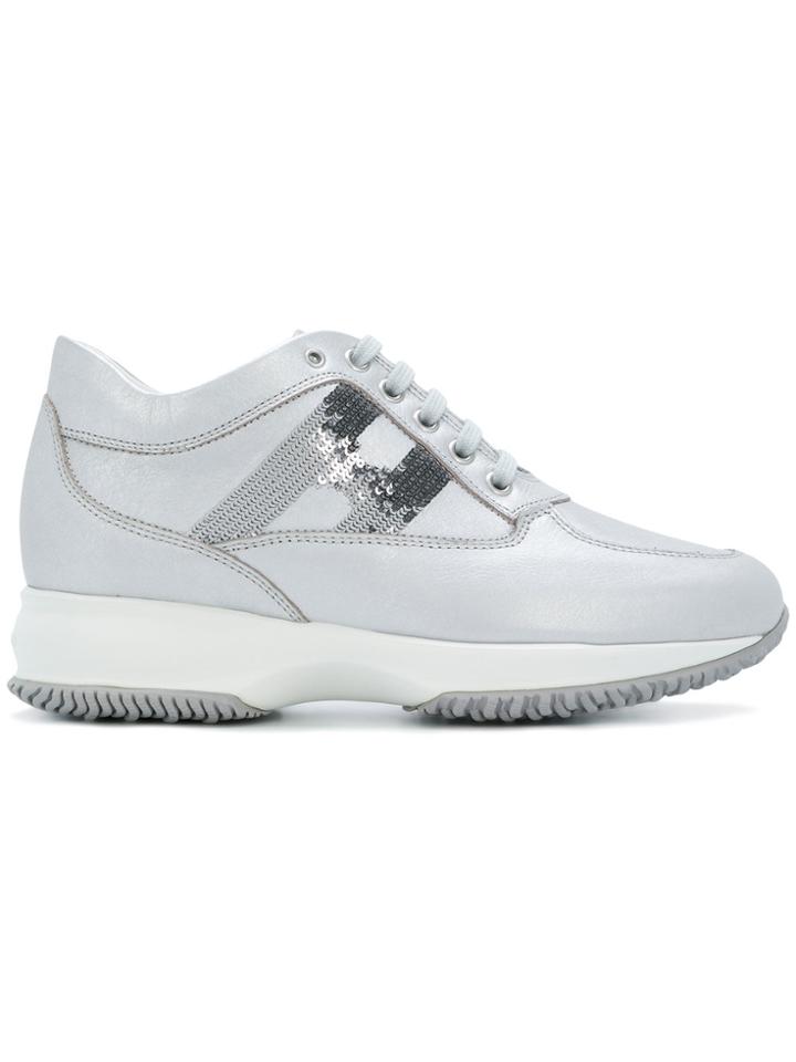 Hogan Mid-top Platform Logo Sneakers - Metallic