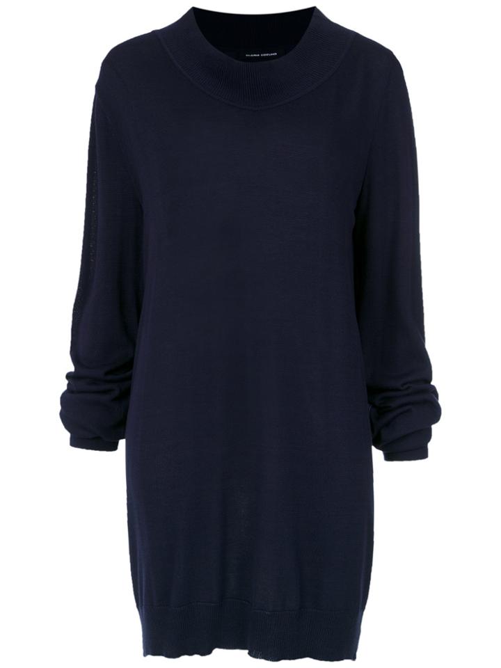 Gloria Coelho Wide Sleeves Knit Dress - Blue