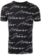 Armani Jeans - Lettering Print T-shirt - Men - Cotton - L, Black, Cotton