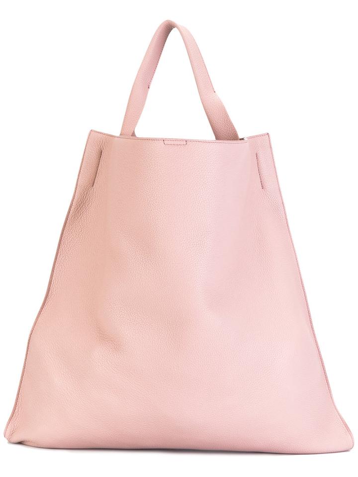 Jil Sander Large Shopper, Women's, Pink/purple, Calf Leather