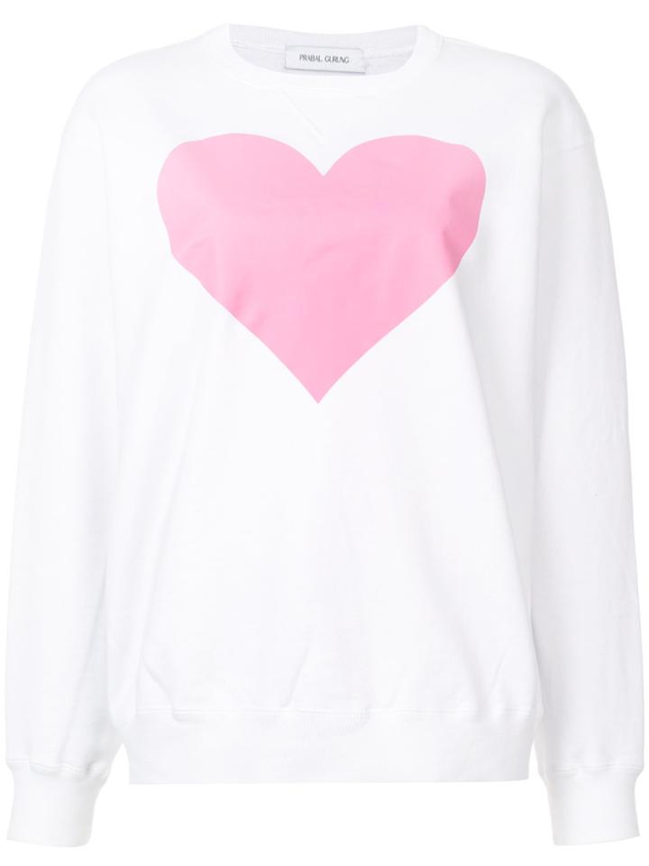Prabal Gurung Heart Print Sweatshirt - White