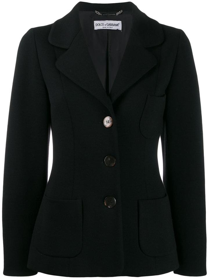 Dolce & Gabbana Pre-owned 1990's Single-breasted Jacket - Black