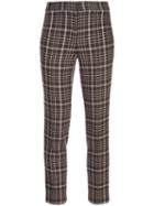 Adam Lippes Plaid Cropped Trousers - Brown