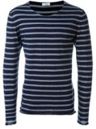 Closed Striped Jumper, Men's, Size: S, Blue, Cotton