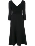 Agnona Flared Midi Dress - Black