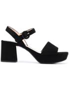 Prada Classic Heeled Sandals - Black
