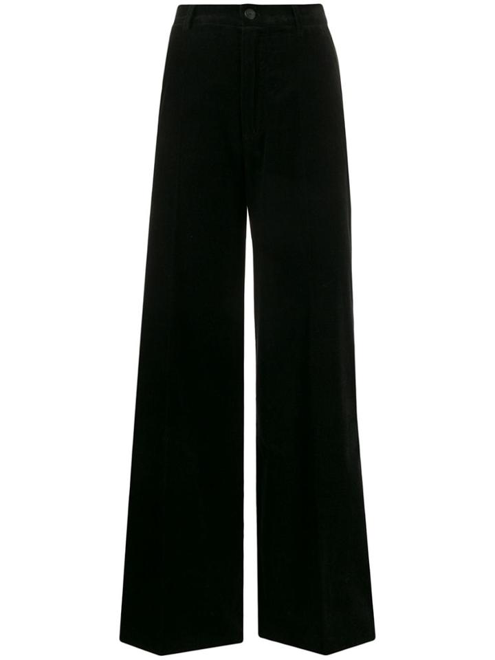 Forte Forte Velvet Wide-leg Trousers - Black
