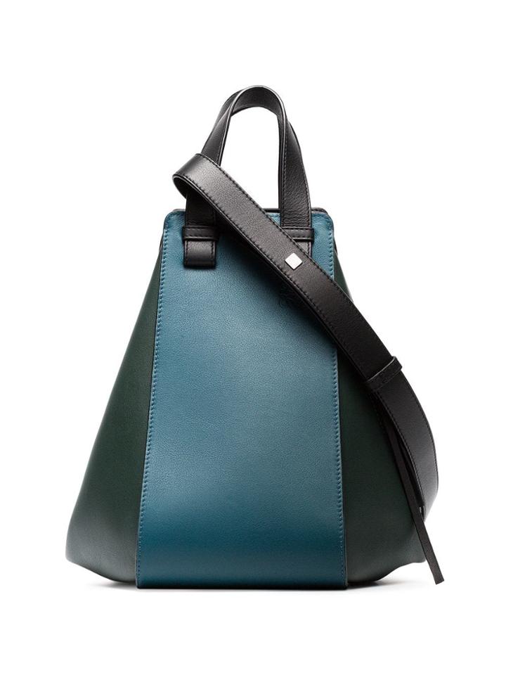 Loewe Blue And Green Hammock Medium Leather Shoulder Bag