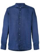 Fay Classic Shirt, Men's, Size: 41, Blue, Linen/flax