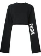 Puma Puma X Rihanna Cropped Top, Women's, Size: Xs, Black, Cotton/polyester