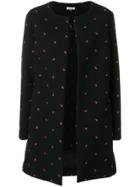 P.a.r.o.s.h. Embroidered Rose Coat - Black