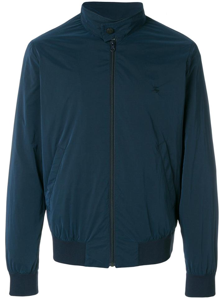 Fay Standing Collar Lightweight Jacket - Blue