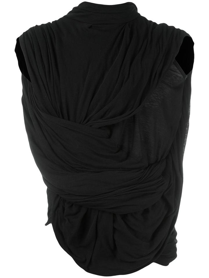 Rick Owens - Draped Top - Men - Cotton - M, Black, Cotton