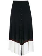 Mara Mac Two-tone Midi Skirt - Blue