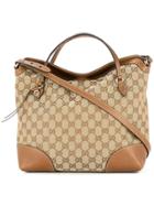 Gucci Vintage Gucci Gg Pattern 2way Hand Tote Bag - Brown