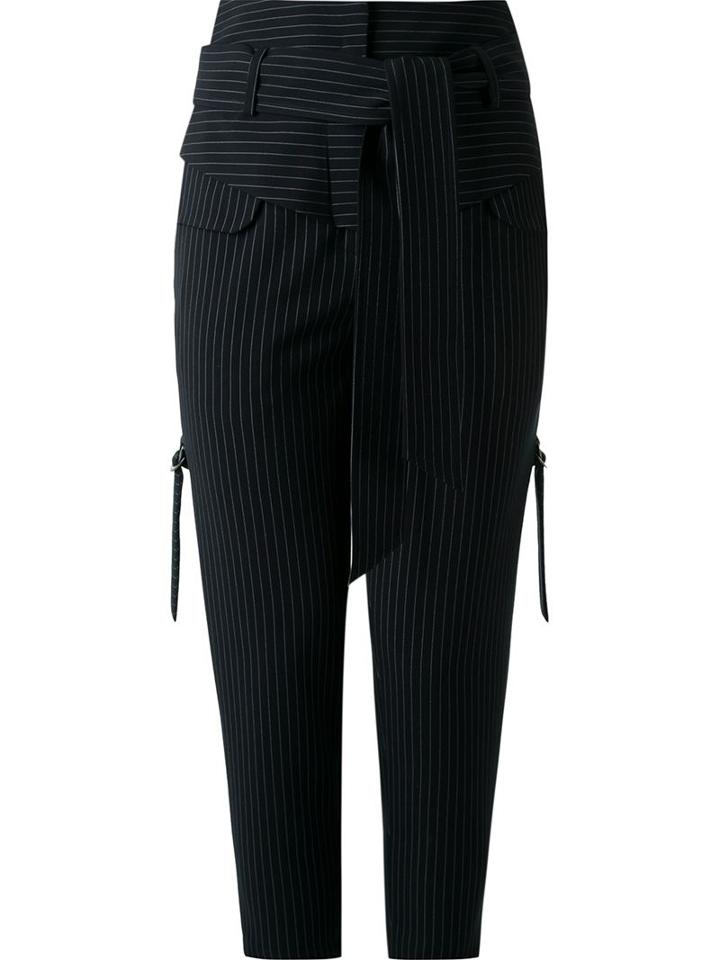 Giuliana Romanno Pinstripes Cropped Trousers