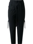 Giuliana Romanno Pinstripes Cropped Trousers