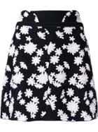 Giambattista Valli Floral Embroidered Mini Skirt - Black