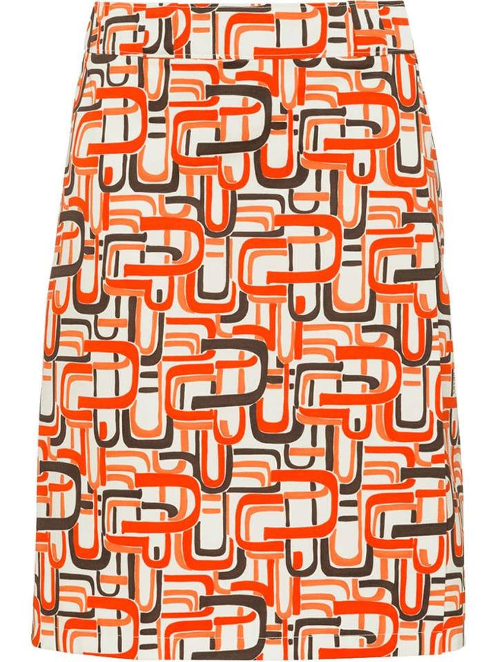 Prada Printed Poplin Skirt - Yellow & Orange