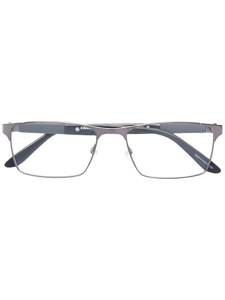 Carrera Rectangular Framed Metal Glasses - Grey