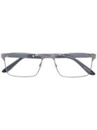 Carrera Rectangular Framed Metal Glasses - Grey