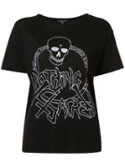 R13 Eyes Printed T-shirt, Women's, Size: Medium, Black, Cotton/cashmere