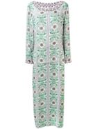 Tory Burch - Embellished Trim Maxi Dress - Women - Silk - S, Green, Silk