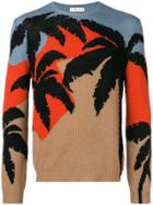 Valentino Palm Colourblock Sweater - Multicolour