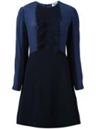 Sonia By Sonia Rykiel Draped Detailing Fitted Dress, Women's, Size: 42, Black, Polyester/spandex/elastane