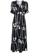 Moschino Safety Pin Print Dress - Black