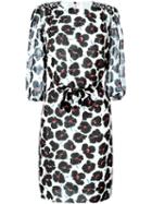 Boutique Moschino Belted Floral Print Dress