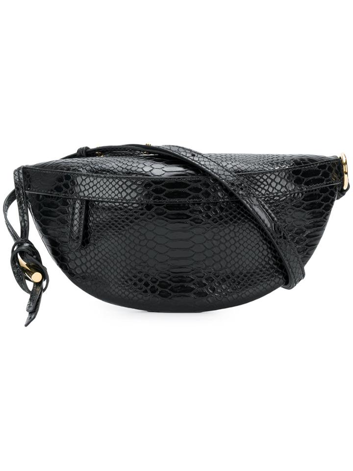 Stella Mccartney Croco-embossed Waist Bag - Black