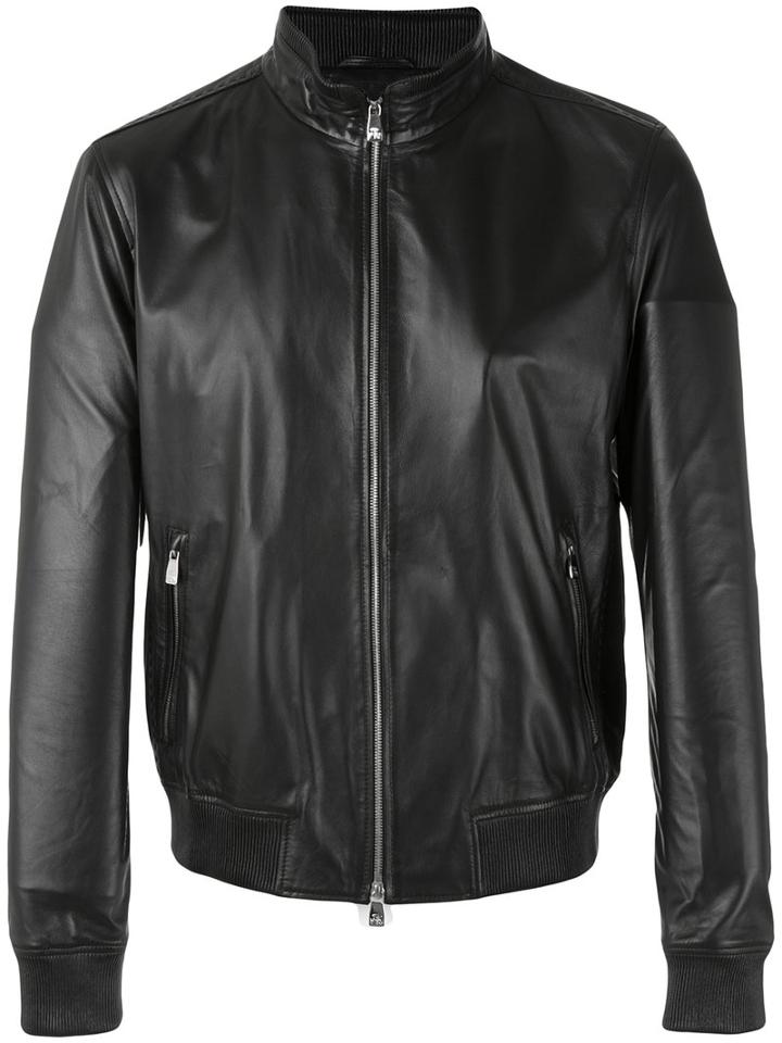 Corneliani - Leather Jacket - Men - Lamb Skin/polyester - 48, Brown, Lamb Skin/polyester