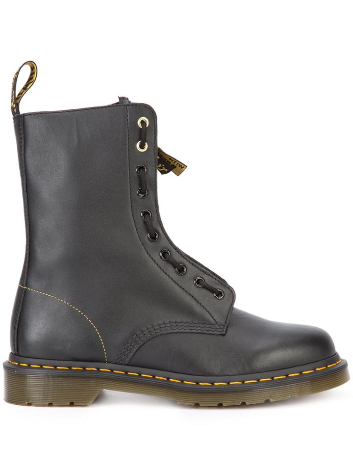 Yohji Yamamoto Dr. Martens Front Zip Boots - Black