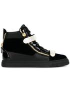 Giuseppe Zanotti Design Coby Hi-top Sneakers, Men's, Size: 40, Blue, Calf Leather/rubber