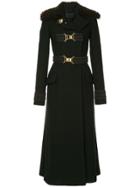 Proenza Schouler Double Breasted Bouclé Long Coat - Black