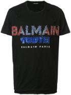 Balmain Crystal-embellished T-shirt - Black