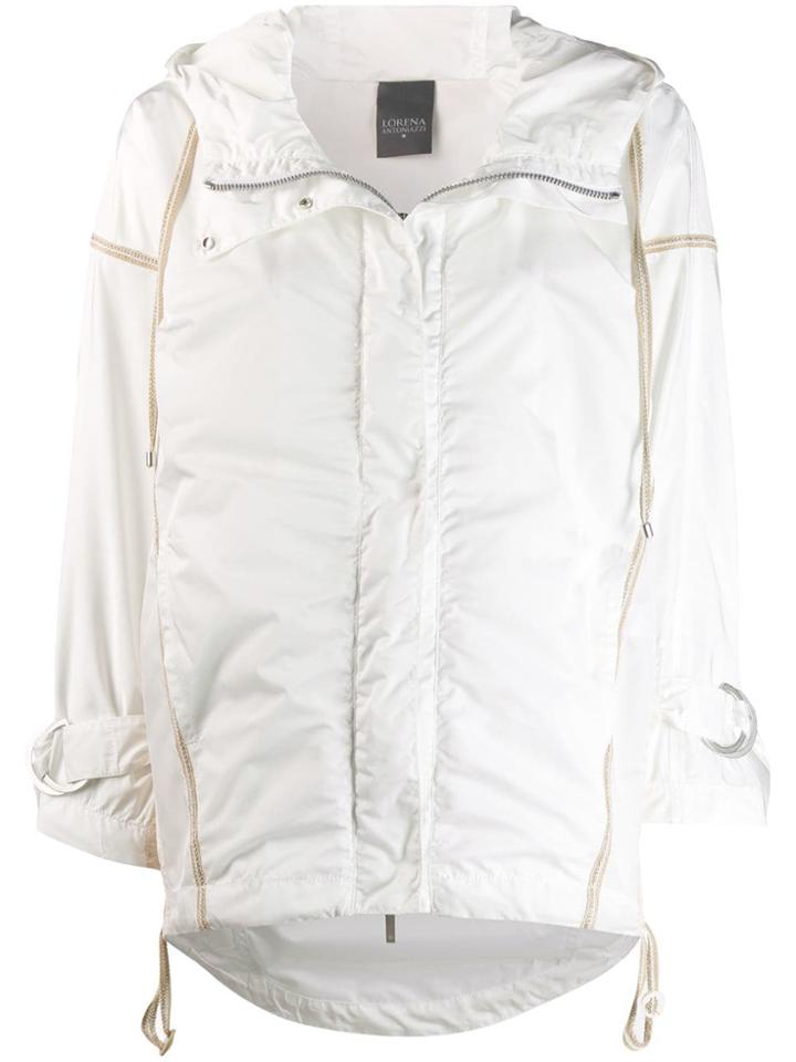 Lorena Antoniazzi Hooded Rain Jacket - White