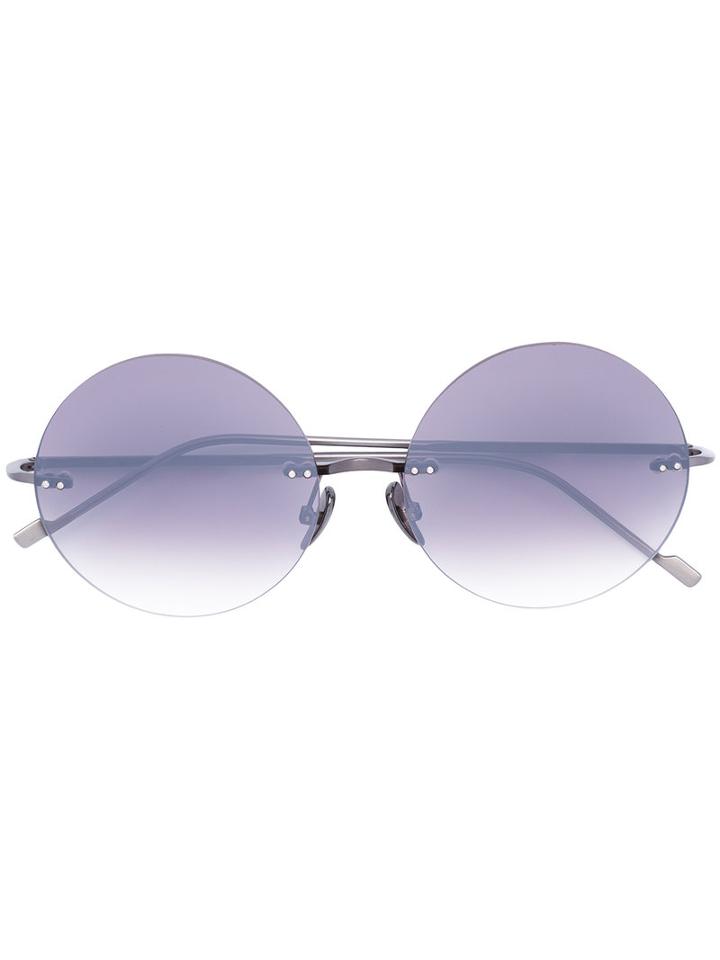 Courrèges - Round-frame Sunglasses - Women - Metal - One Size, Black, Metal